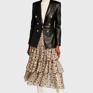 Veronica Beard Shailene Skirt Sz. 2! 100% Silk Fall Boho Floral‎ Print EUC